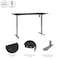 Bestar Bestar Upstand 30” x 72” Standing Desk in deep grey 175879-000032 - alternate 4